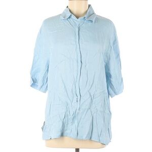 Sandro Bleu Ciel moon button down blouse medium shirt women’s nwt new top